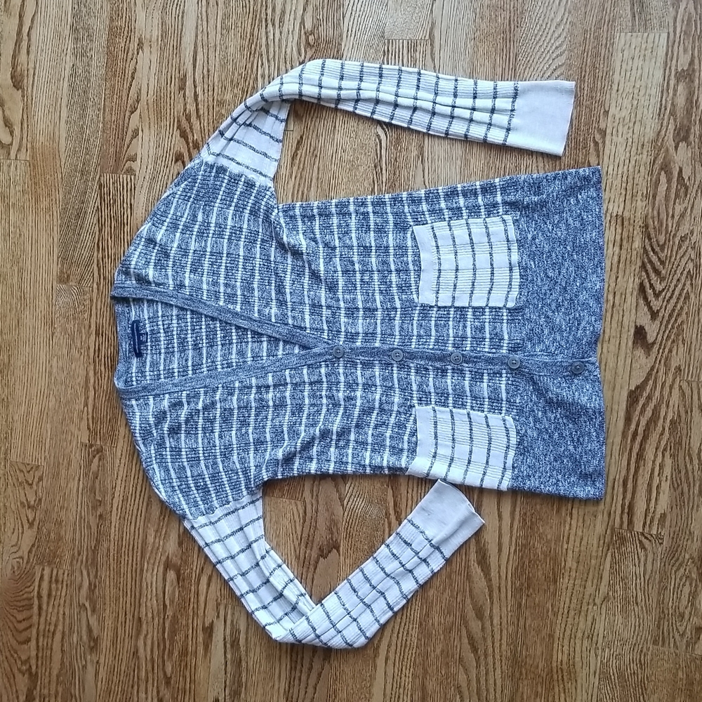 (S) American Eagle Thin Knit Stretch Button Down Cardigan Comfort 100% Cotton